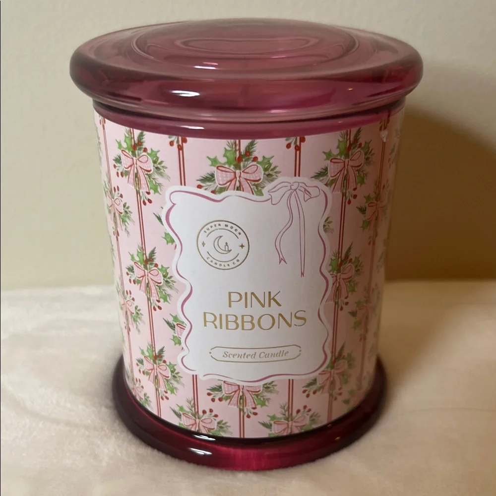 Pink Holiday Gift Set – Super Moon Candle Co. Candle + Pink Tree Bottle Stopper‎